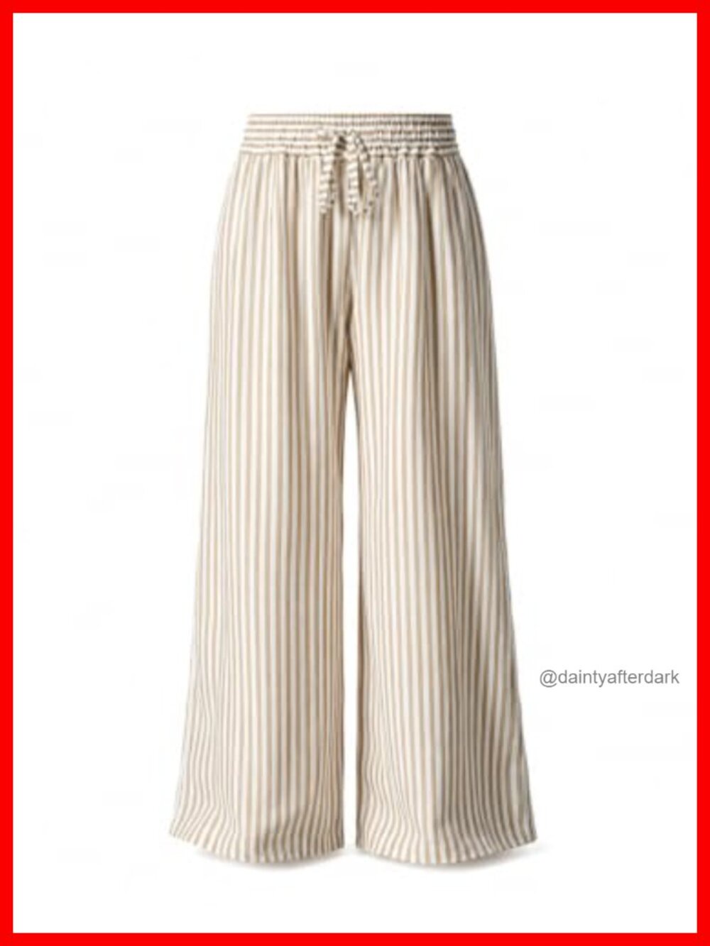 Wide Leg Palazzo Pants High Waist Drawstring Elastic Casual